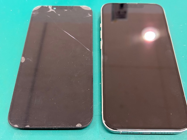 iPhone 13Pro（アイフォンサーティンプロ）┃ひび割れた画面を交換いたしました！スマホ修理工房アル・プラザ小杉店